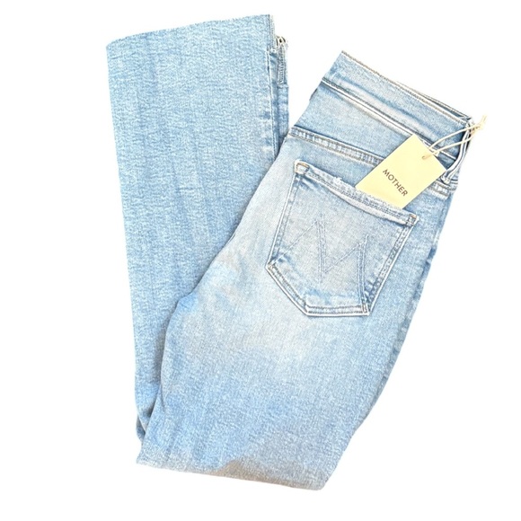 MOTHER The Insider Crop Step Fray Bootcut Jeans Limited Edition Wash Size 27 NEW - Picture 8 of 16